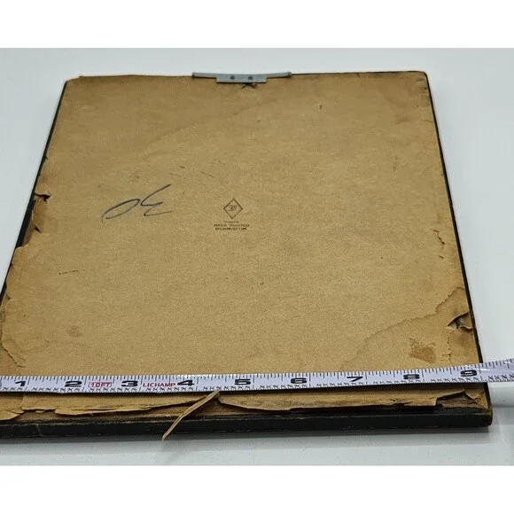 Vtg 1930 Mary Fisher Milkweed Hand Painted Reverse Couple Courting Silhouette - Picture 9 of 11